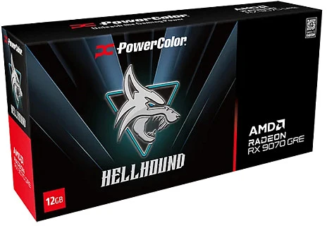 Vaizdo plokštė. PowerColor RX9070GRE Hellhound