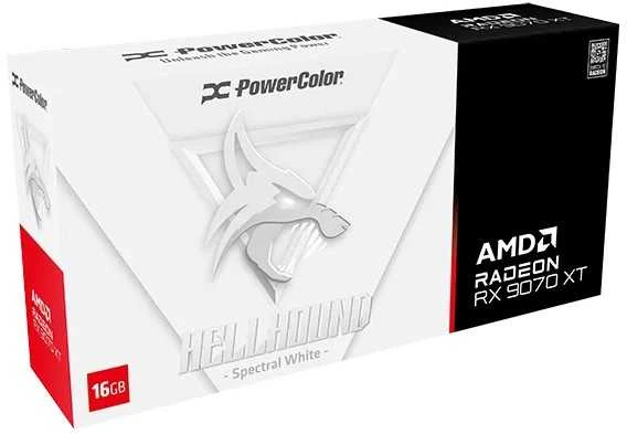 Vaizdo plokštė PowerColor Hellhound Radeon RX 9070 XT Spectral Balta AMD 16GB GDDR6
