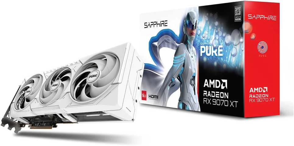 Sapphire Radeon RX 9070 XT Pure 16GB GDDR6 vaizdo plokštė