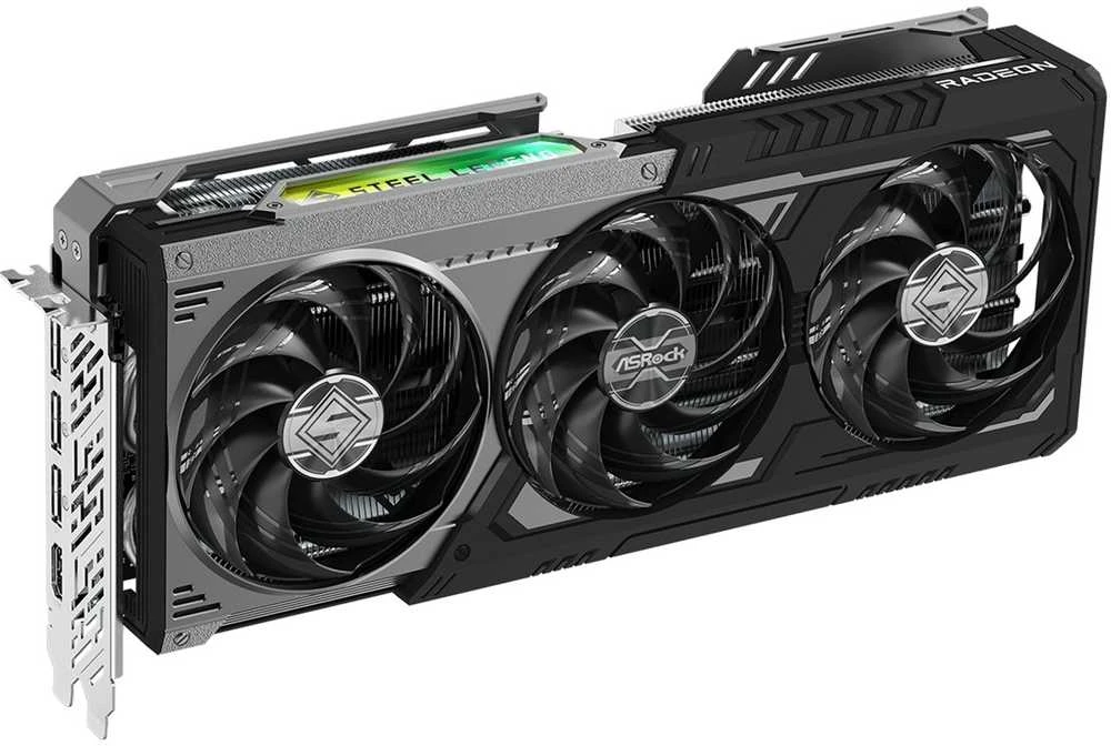 Vaizdo plokštė ASRock Radeon RX 9070 XT Steel Legend Dark 16GB