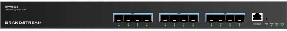 Šakotuvas Perjungti GrandStream Grandstream Networks GWN7832 tinklo nuorodas Tvarkomas L3 10G Ethernet (100/1000/10000) Pilka
