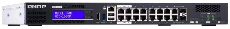 Šakotuvas QNAP QGD-1600P Valdomas Gigabit Ethernet (10/100/1000) Juoda, Pilka Maitinimas per Eternetą (PoE)