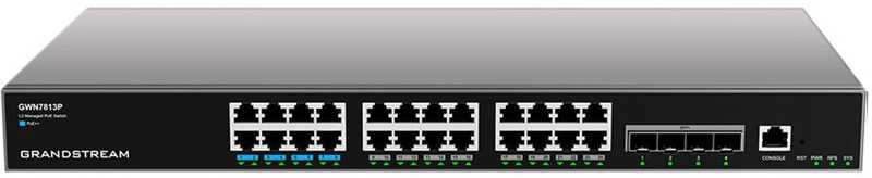 Šakotuvas „GrandStream Grandstream Networks GWN7813P“ tinklo jungtys, valdomas L3 gigabito eternetas (10/100/1000), „PoE“ palaikymas, pilkas