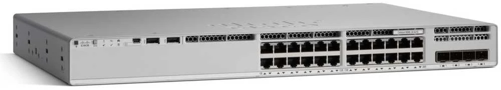 Šakotuvas CISCO Catalyst 9200L 24 prievadų duomenų 4x10G uplink perjungimo tinklo pagrindai