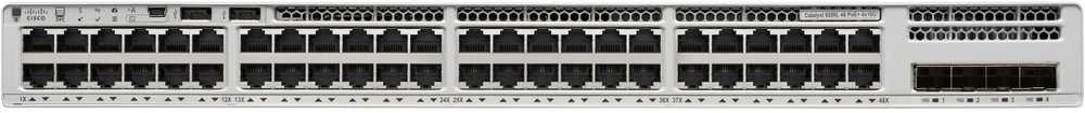 Šakotuvas CISCO Catalyst 9200L 48 prievadų PoE+ 4x10G uplink Switch Network Essentials