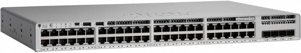 Šakotuvas Cisco CATALYST 9200L 48-PORT POE+ - 4 X 1G NETWORK ADVANTAGE