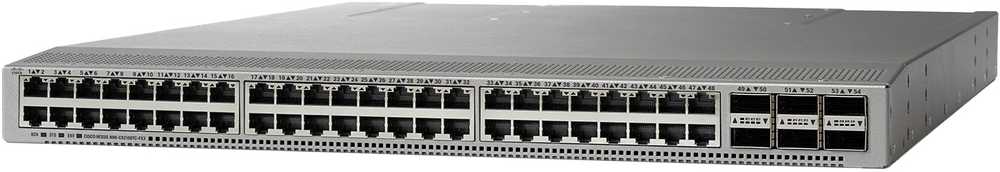 Šakotuvas Cisco NEXUS 9300 WITH 48P 10/25G SFP+ - 6P 100G QSFP MACSEC UP