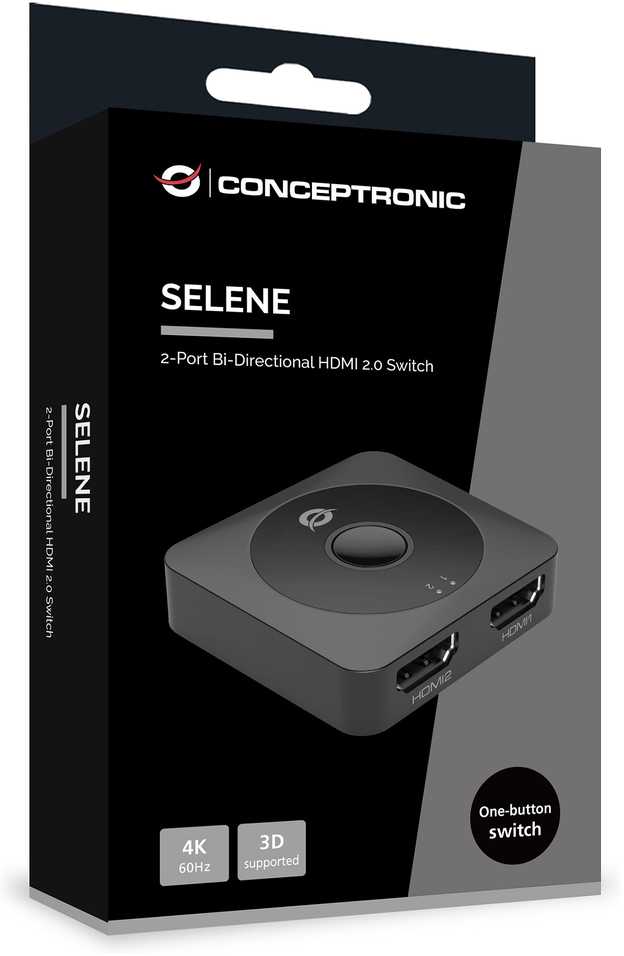 Šakotuvas „Conceptronic SELENE01B“ HDMI vaizdo jungiklis