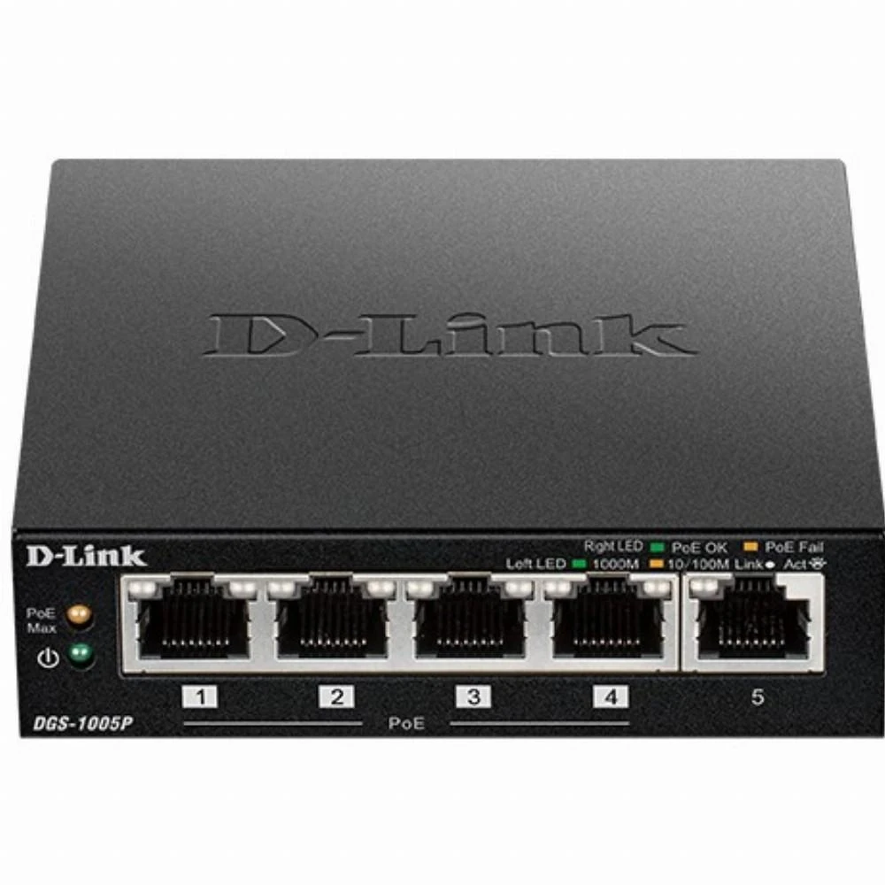 Šakotuvas D-Link | Jungiklis | DGS-1005P | Nevaldomas | Darbalaukis | Gigabit Ethernet (vario) jungtys kiekis 5 | Maitinimas per Ethernet (PoE) jungtys kiekis 4 | Maitinimo tipas Išorinis