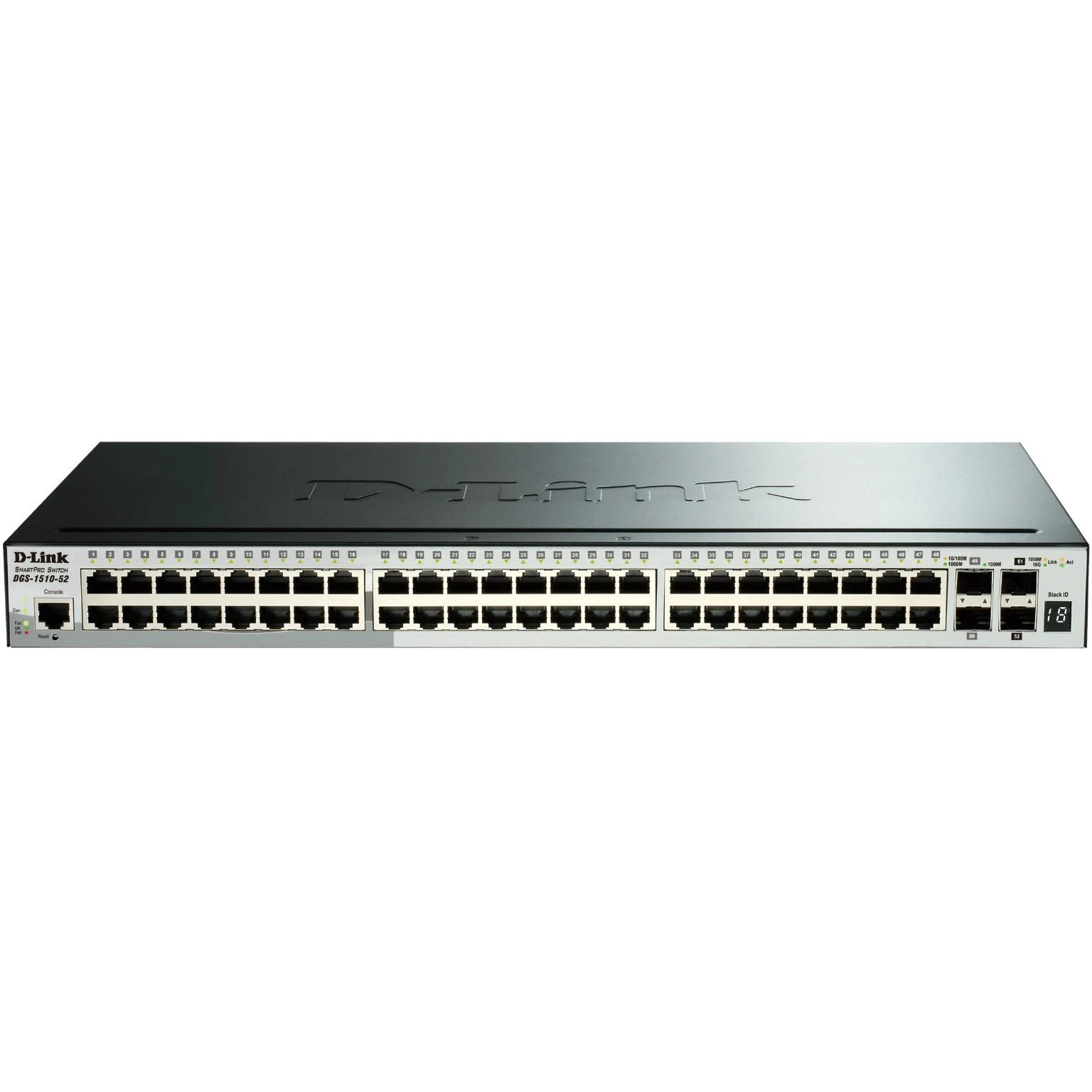 Šakotuvas D-Link | Sukraunamas išmanusis valdomas jungiklis su 10G įkėlimo nuorodomis | DGS-1510-20/E | Tvarkoma L2 | Stalinis/montuojamas ant stovo | Gigabit Ethernet (vario) jungtys kiekis 16