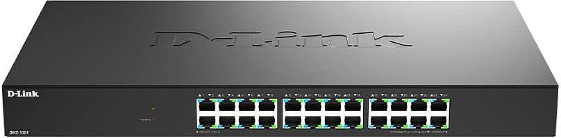Šakotuvas D-Link 24 prievadų 2,5 G daugiagigabitinis nevaldomas komutatorius DMS-1024/E - pilka