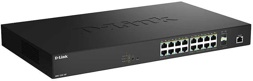 Šakotuvas D-LINK DMS-1250-18P/E 18 prievadų 2.5G išmanusis valdomas PoE komutatorius | D-Link