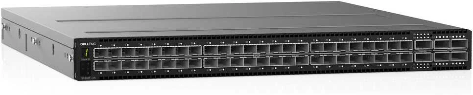 Šakotuvas Dell EMC S5248F-ON jungiklis 48x25GbE SFP28 4x100GbE QSFP28 2x100GbE QSFP-DD IO į PSU 2xPSU OS10