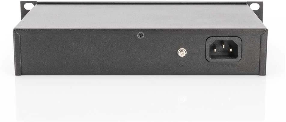 Šakotuvas Digitus DN-80114-1 tinklo komutatorius Ne-valdomas Gigabit Ethernet (10/100/1000) 1U Pilka