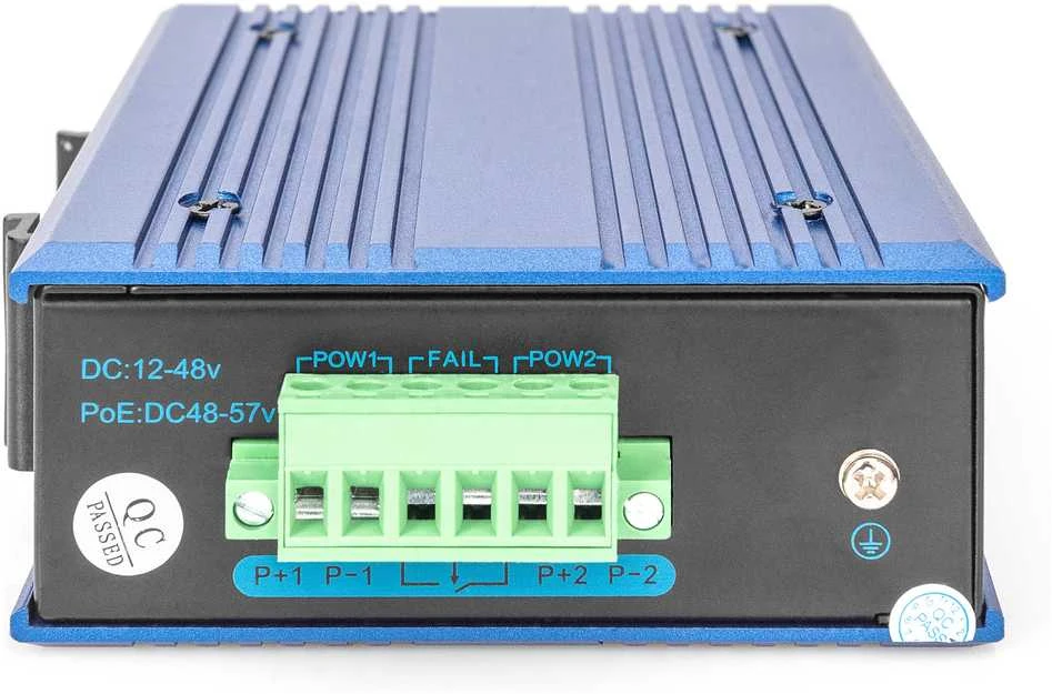 Šakotuvas Digitus INDUSTRIAL 5-PORT GIGABITSWITCH - DIN RAIL EXTENDED TEMP RANGE