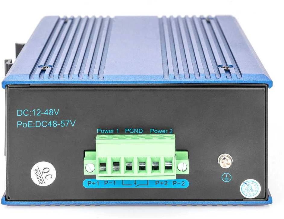 Šakotuvas Digitus ASSMANN Electronic DN-650106 tinklo komutatorius Fast Ethernet (10/100) Juoda, Mėlyna