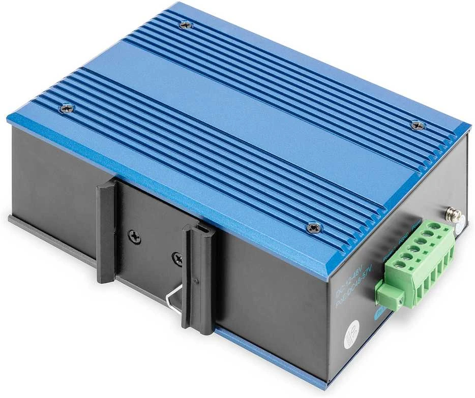 Šakotuvas Digitus ASSMANN Electronic DN-650106 tinklo komutatorius Fast Ethernet (10/100) Juoda, Mėlyna