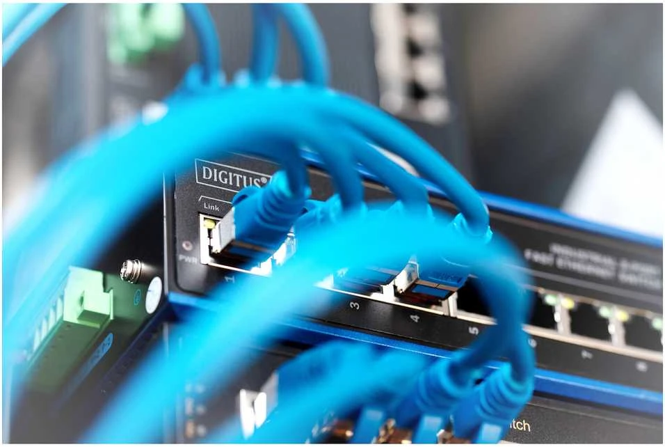 Šakotuvas Digitus ASSMANN Electronic DN-650106 tinklo komutatorius Fast Ethernet (10/100) Juoda, Mėlyna