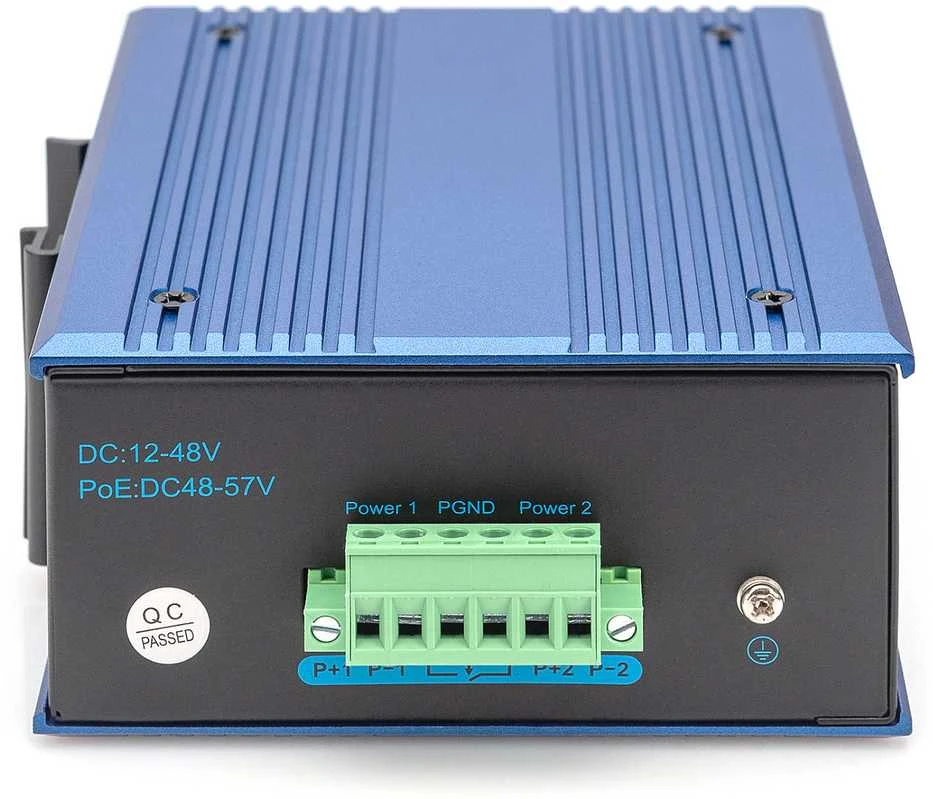 Šakotuvas DIGITUS Switch Ind. 8-Port Gigabit 30W PoE Nevaldoma mėlyna