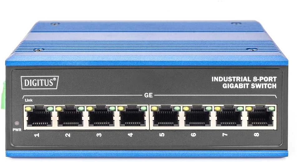 Šakotuvas Digitus ASSMANN Electronic DN-651119 tinklo komutatorius Gigabit Ethernet (10/100/1000) Juoda, Mėlyna