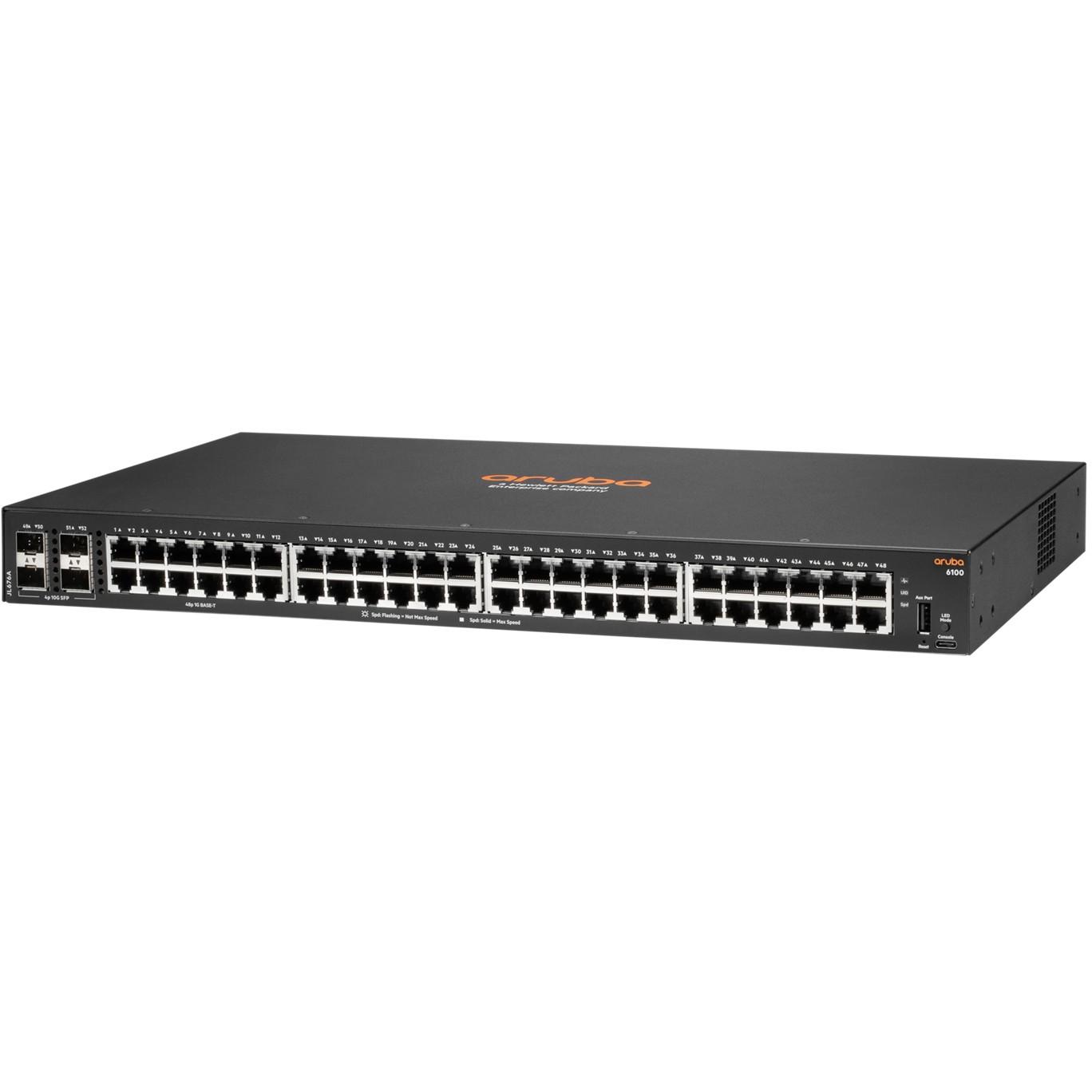 Šakotuvas Hewlett Packard (HP) ARUBA 6100 48G 4SFP+ SWCH STOCK - .