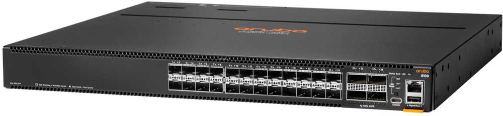 Šakotuvas Hewlett Packard (HP) Switch HPE Aruba CX 8100 24x10G SFP+ 4x40/100G QSFP28 (R9W86A)