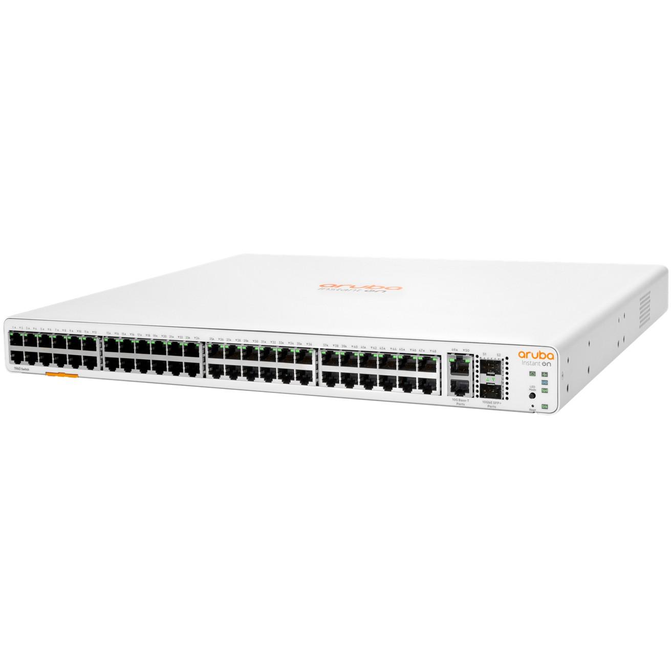 Šakotuvas „Hewlett Packard“ (HP) „HP Enterprise Aruba Instant On JL808A“ valdomas L2+, montuojamas ant stovo, 1 Gbps (RJ-45) jungčių kiekis: 48
