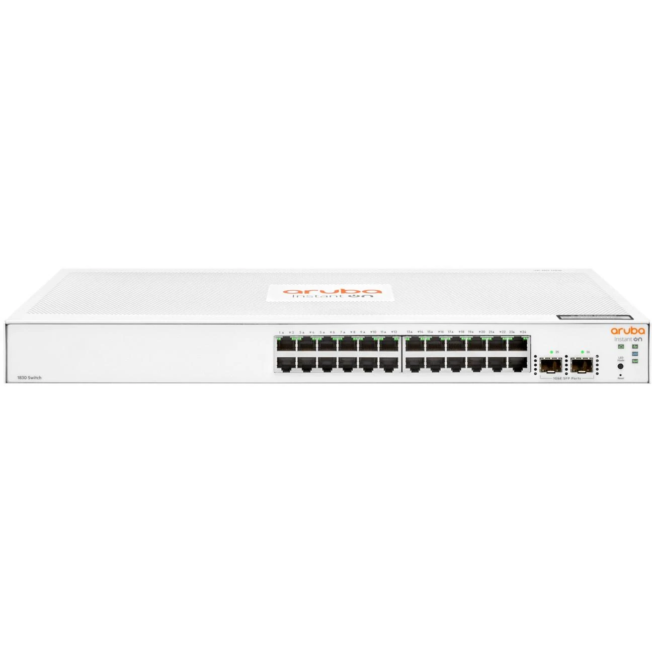 Šakotuvas Hp Enterprise HP1 HPE Aruba Networking tinklo komutatorius su momentiniu įjungimu 24p gigabito 2p SFP 1830 Valdomas L2 gigabito Ethernet (10/100/1000) 1U