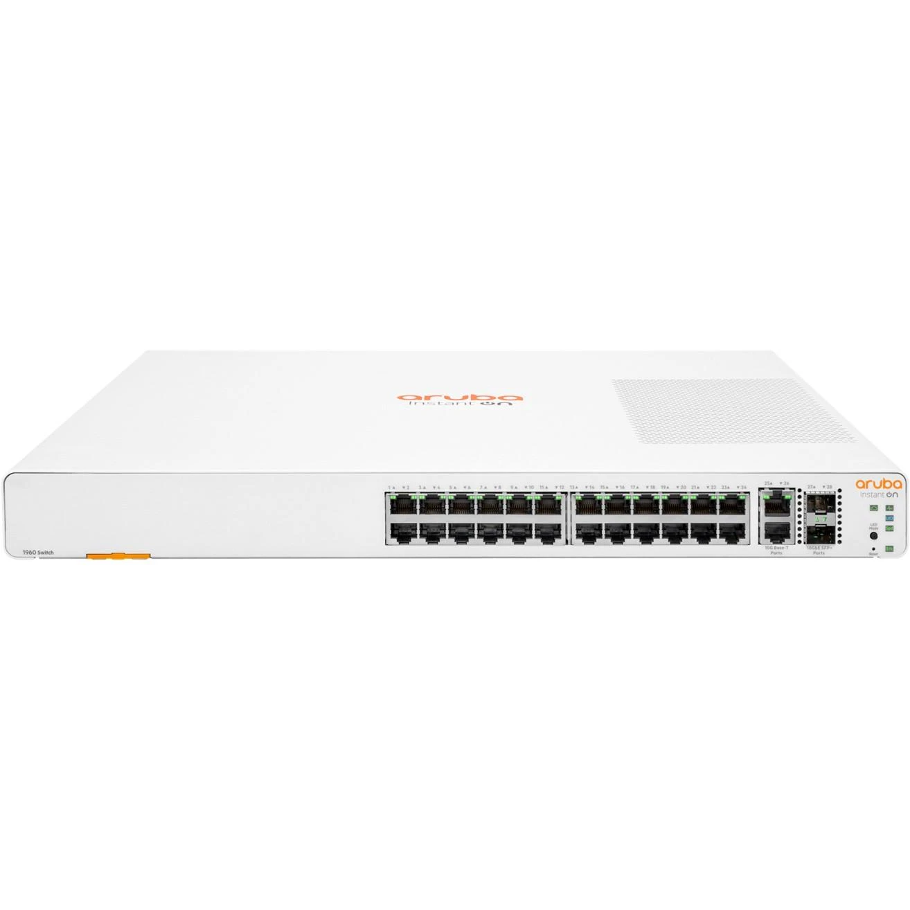 Šakotuvas Hewlett Packard (HP) HPE Aruba Networking Networking Instant On Switch 24p Gigabit 2p 10GBT 2p SFP+ 1960 Valdomas L2+ Gigabit Ethernet (10/100/1000) 1U Balta