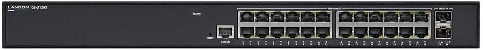 Šakotuvas Tinklo Įranga - LANCOM GS-3126X 24 Gigabit Prievadai 2 SFP+ Uplinks