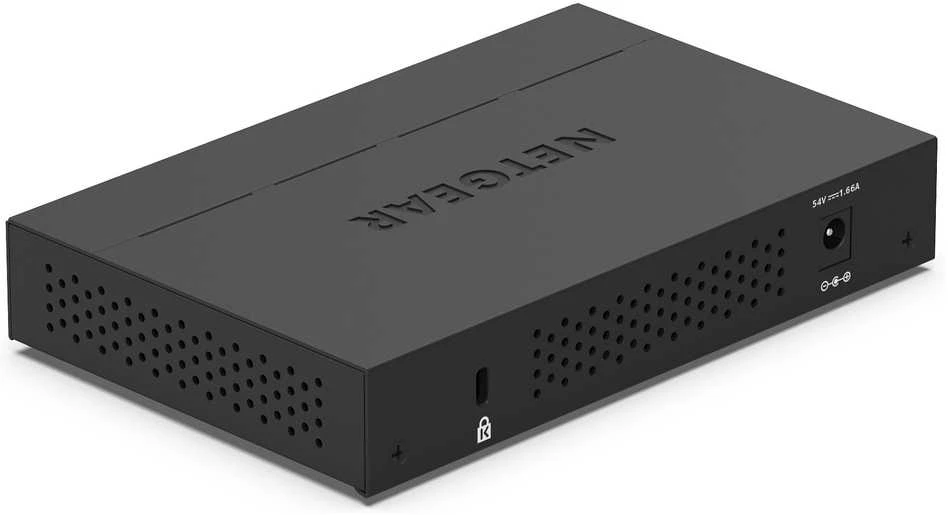 Šakotuvas NETGEAR GS305PP nevaldomas gigabito eternetas (10/100/1000) su maitinimu per eternetą (PoE) Juodas