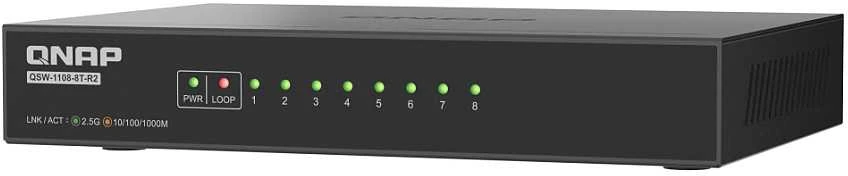 Šakotuvas QNAP QSW-1108-8T-R2