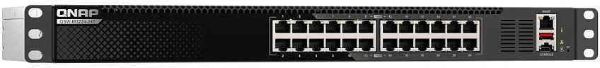 Šakotuvas QNAP QSW-M3224-24T jungiklis 24 prievadai 10GBASE-T lustas