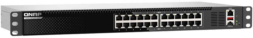 Šakotuvas QNAP QSW-M3224-24T jungiklis 24 prievadai 10GBASE-T lustas