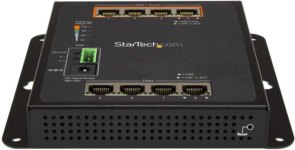 Šakotuvas StarTech ETHERNET SWITCH 8-PORT - 4X RJ45/4X POE+/2GBIT/S