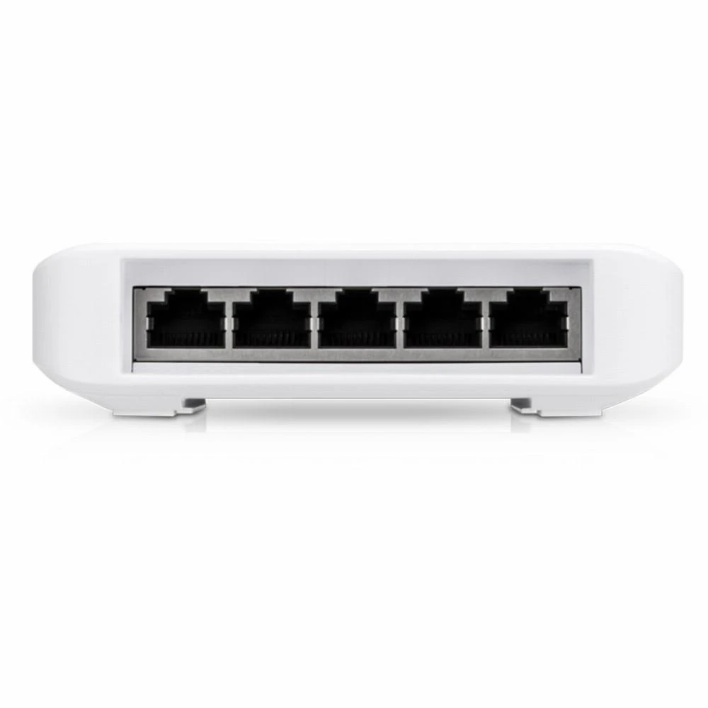 Maršrutizatorius „Ubiquiti USW-Flex“ vidinis/lauko 5 prievadų „Poe“ gigabito komutatorius su 802.3bt įvesties maitinimo palaikymu | „Ubiquiti“