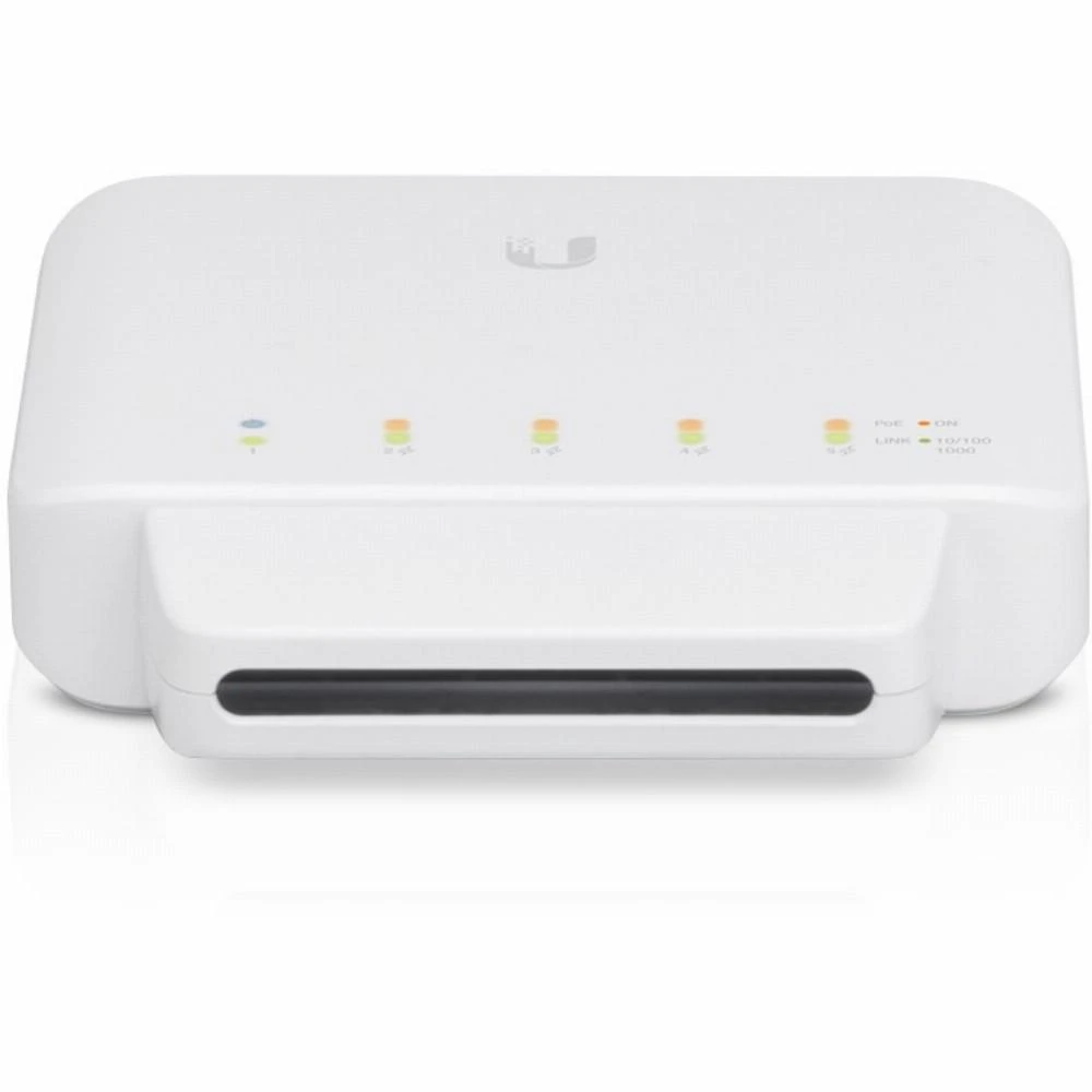 Maršrutizatorius „Ubiquiti USW-Flex“ vidinis/lauko 5 prievadų „Poe“ gigabito komutatorius su 802.3bt įvesties maitinimo palaikymu | „Ubiquiti“