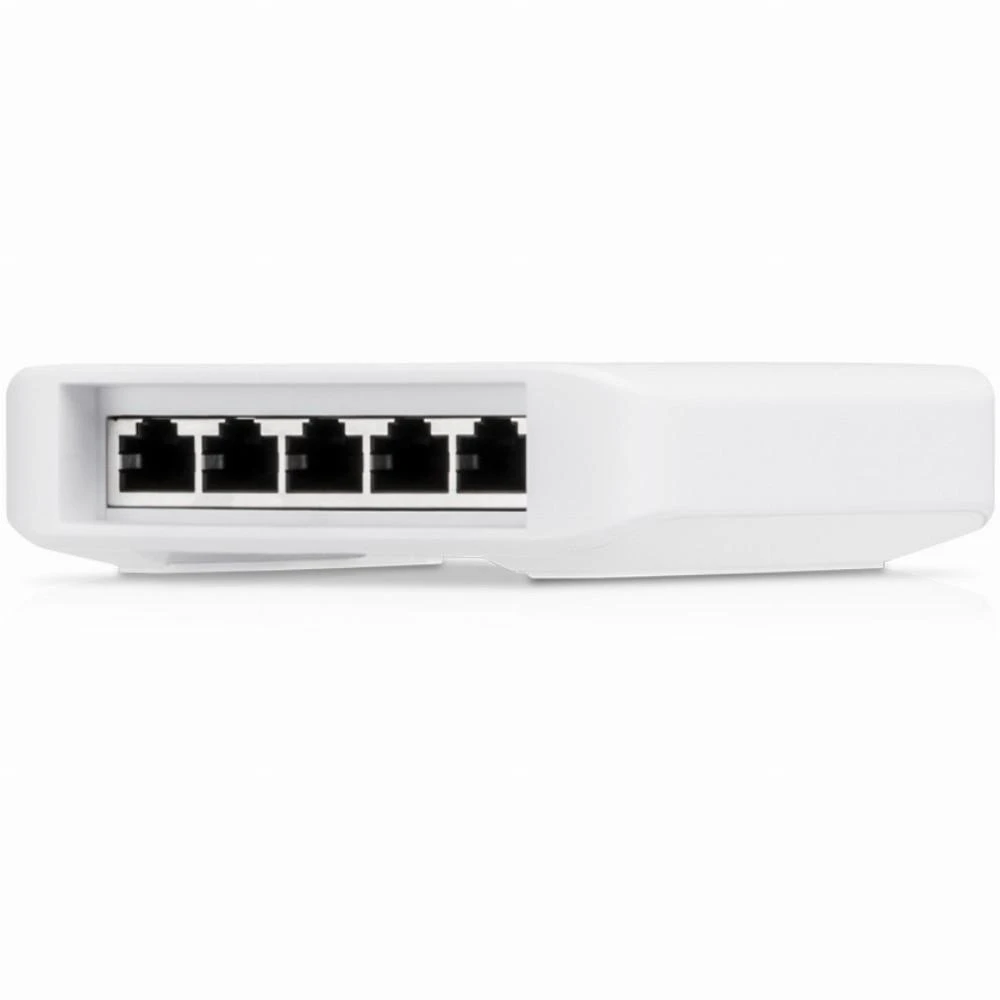 Maršrutizatorius „Ubiquiti USW-Flex“ vidinis/lauko 5 prievadų „Poe“ gigabito komutatorius su 802.3bt įvesties maitinimo palaikymu | „Ubiquiti“