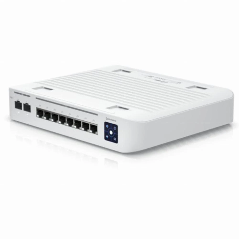 UBIQUITI USW-ENTERPRISE-8-POE UNIFI SWITCH 8x 2.5GB/S RJ45 POE+ 2x 10GB/S SFP+ TOUHSEKRANAS IŠ VISO 120W