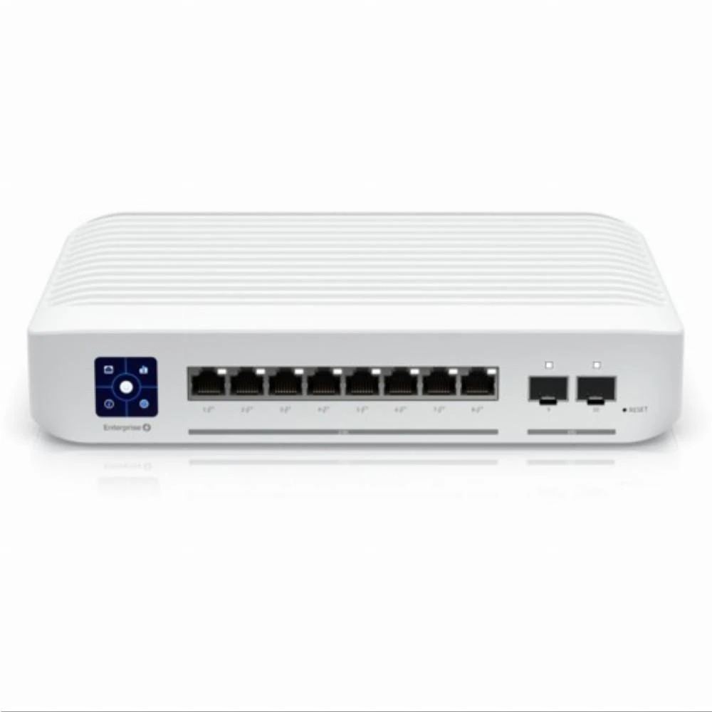 UBIQUITI USW-ENTERPRISE-8-POE UNIFI SWITCH 8x 2.5GB/S RJ45 POE+ 2x 10GB/S SFP+ TOUHSEKRANAS IŠ VISO 120W