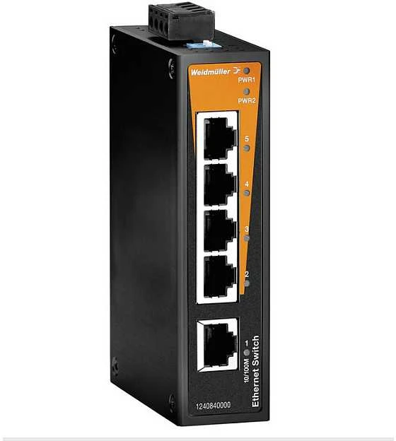Šakotuvas Weidmueller Weidmüller IE-SW-BL05-5TX, Nevaldomas, Greitas Ethernet (10/100), Visiškai dvipusis