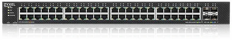 Šakotuvas ZYXEL XGS1935-52, 52 prievadų LITE-L3 išmanusis valdomas komutatorius, 48 gigabitų vario ir 4 10G SFP+ prievadai, hibridinis režimas, autonominis arba „Nebulaflex“ debesis (5 metų garantija)