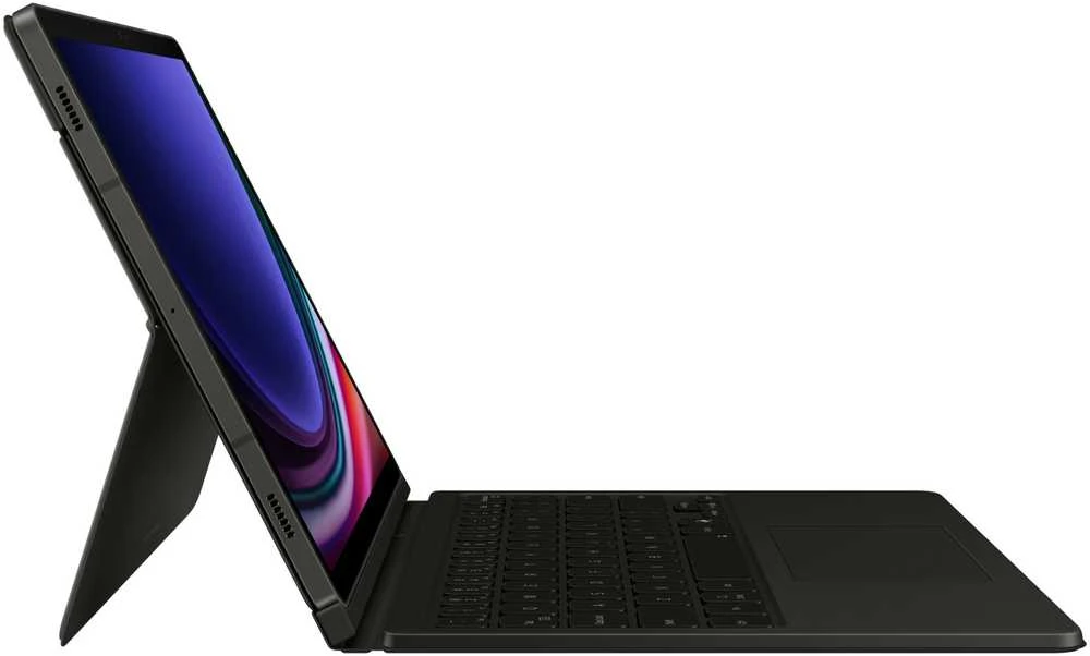 „Samsung“ knygų dėklas su klaviatūra, skirtas „Galaxy Tab S9/9 FE/S10“ (juodas)