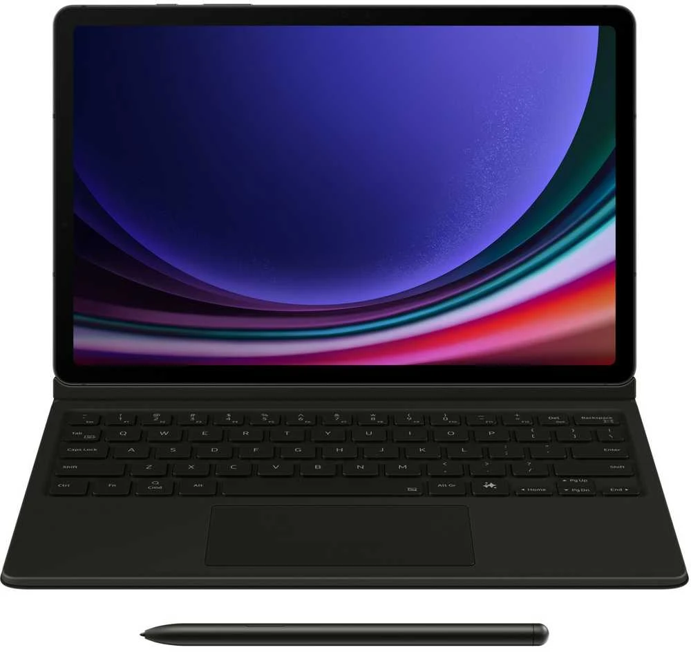 „Samsung“ knygų dėklas su klaviatūra, skirtas „Galaxy Tab S9/9 FE/S10“ (juodas)