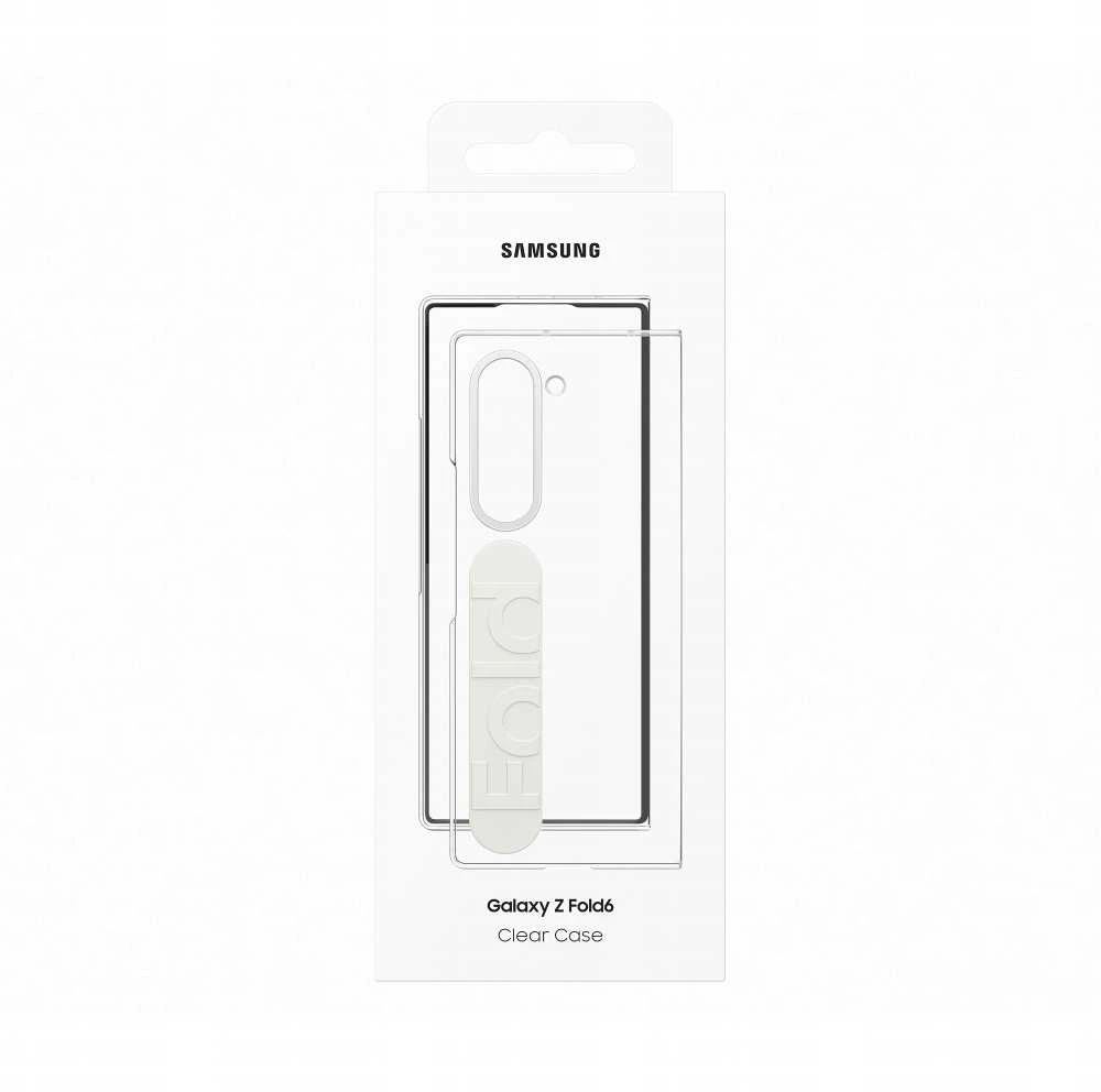 Dėklas „Samsung Galaxy Fold6“ skaidrus dangtelis su permatomu dirželiu