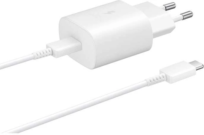 Samsung Galaxy greitasis įkroviklis USB Type C 25 W 1 m baltas OEM