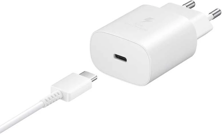 Samsung Galaxy greitasis įkroviklis USB Type C 25 W 1 m baltas OEM