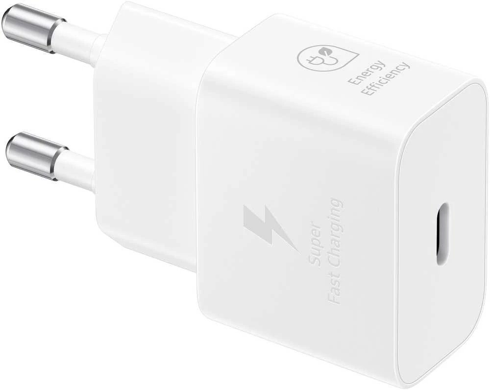„Samsung Galaxy“ maitinimo adapteris USB C tipo, 25 W, 1 m, baltas