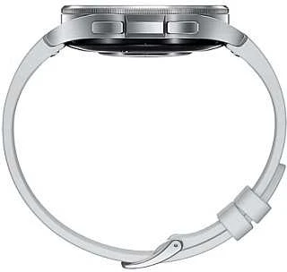 Išmanusis laikrodis Samsung Galaxy Watch 6 Classic LTE, 47 mm, Sidabro spalvos korpusas su baltos spalvos dirželiu
