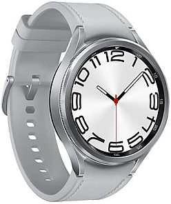 Išmanusis laikrodis Samsung Galaxy Watch 6 Classic LTE, 47 mm, Sidabro spalvos korpusas su baltos spalvos dirželiu